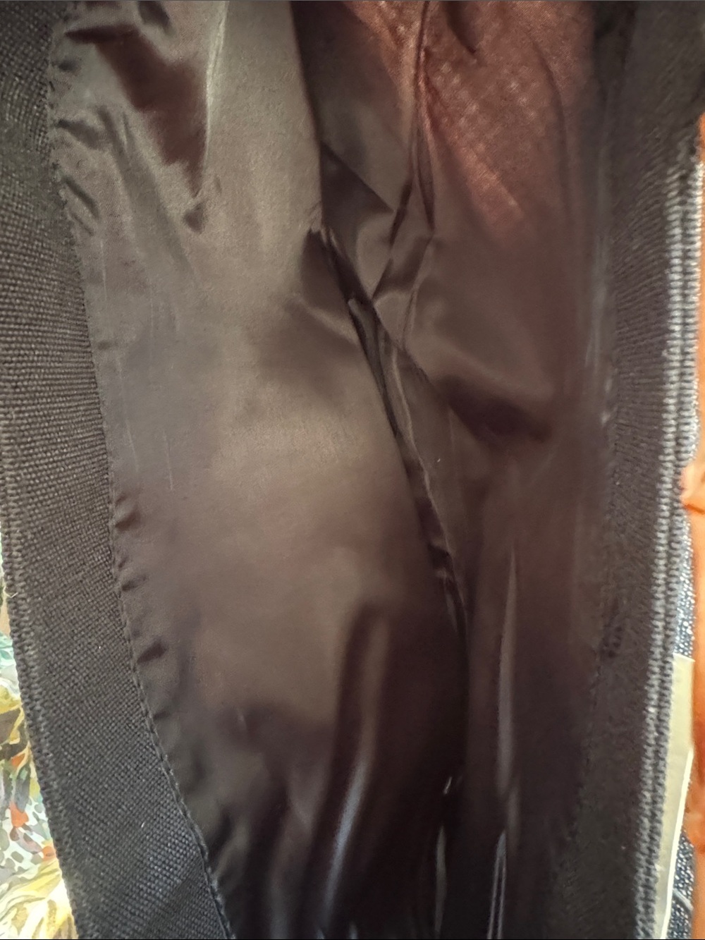 Donna Karan Black and Natural Straw Tote with Bamboo Handle - Picture 3 of 7